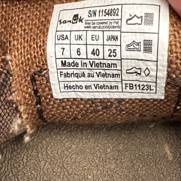 NWT Sanuk Original Sidewalk Surfers Chiba Jute Loafer Brown Men's Size 7 Vegan - Picture 12 of 12